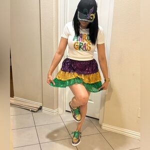Mardi Gras Sequence Skirt
